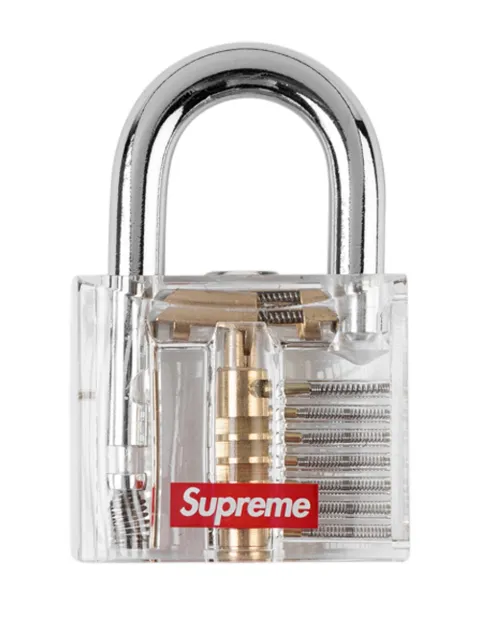 Supreme candado transparente con logo