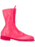 Guidi zip-front leather boots - Pink