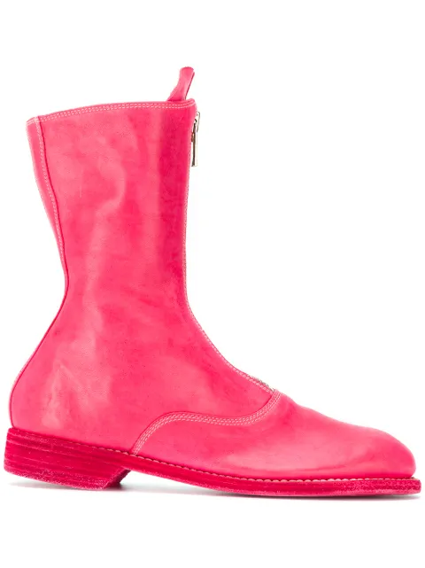 Guidi zip-front leather boots
