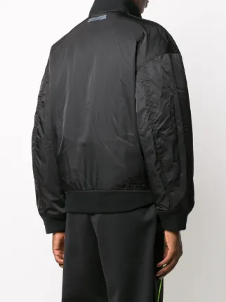 long-sleeved concealed zipped bomber jacket展示图