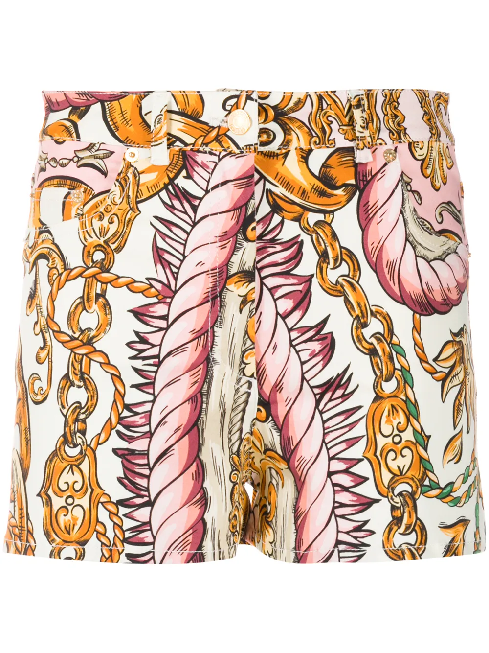 Moschino Shorts met kettingprint Roze