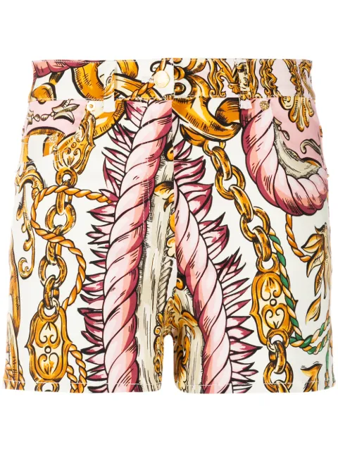Moschino rope and chain-print shorts