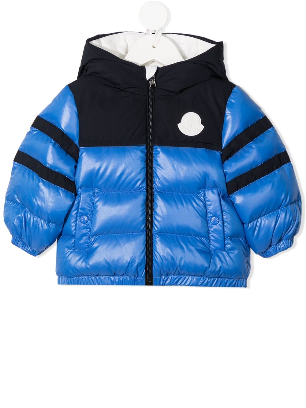 фото Moncler kids пуховик в стиле колор-блок