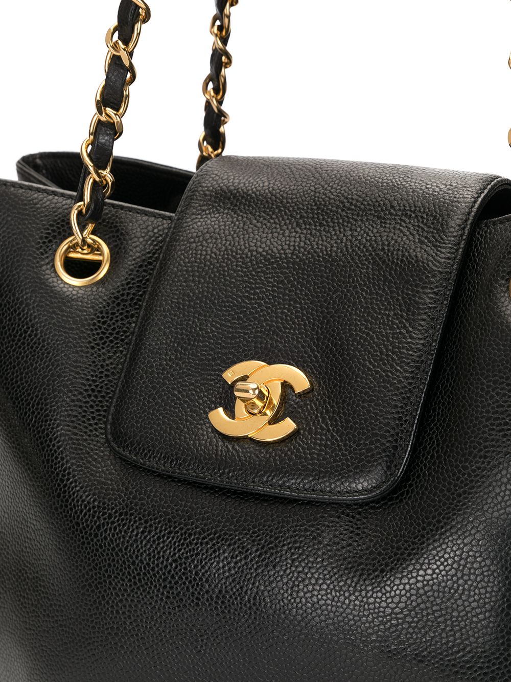 фото Chanel pre-owned сумка на плечо 1997-го года с поворотным замком и логотипом cc