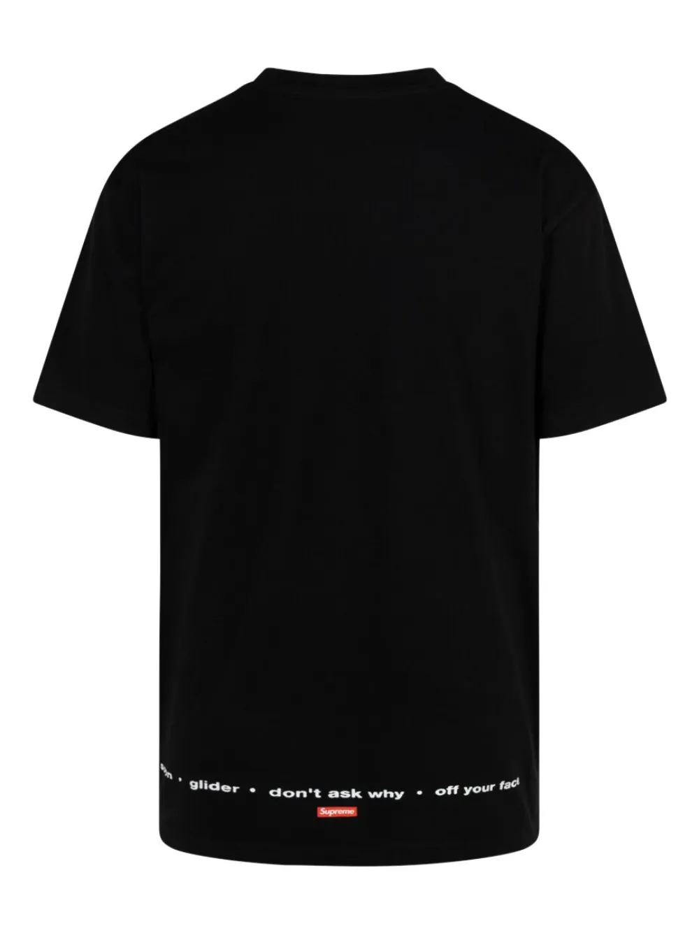 Supreme Glider cotton T-shirt - Zwart