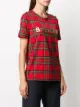 Balmain tartan logo-print T-shirt