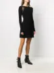 Pinko lace-embellished knitted dress