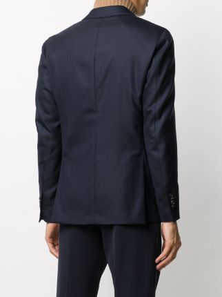 double-breasted slim fit suit jacket展示图