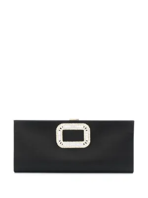 クラッチバッグ Roger Vivier Sexy Choc Clutch Efflorescence Clutch in glitter Silver Woman