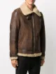 Golden Goose layered zip-up leather jacket