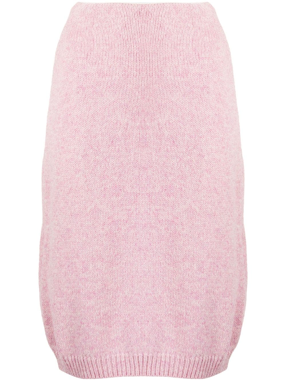 Pre-owned Maison Margiela 2000s Knitted Skirt In Pink