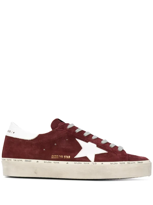 maroon golden goose