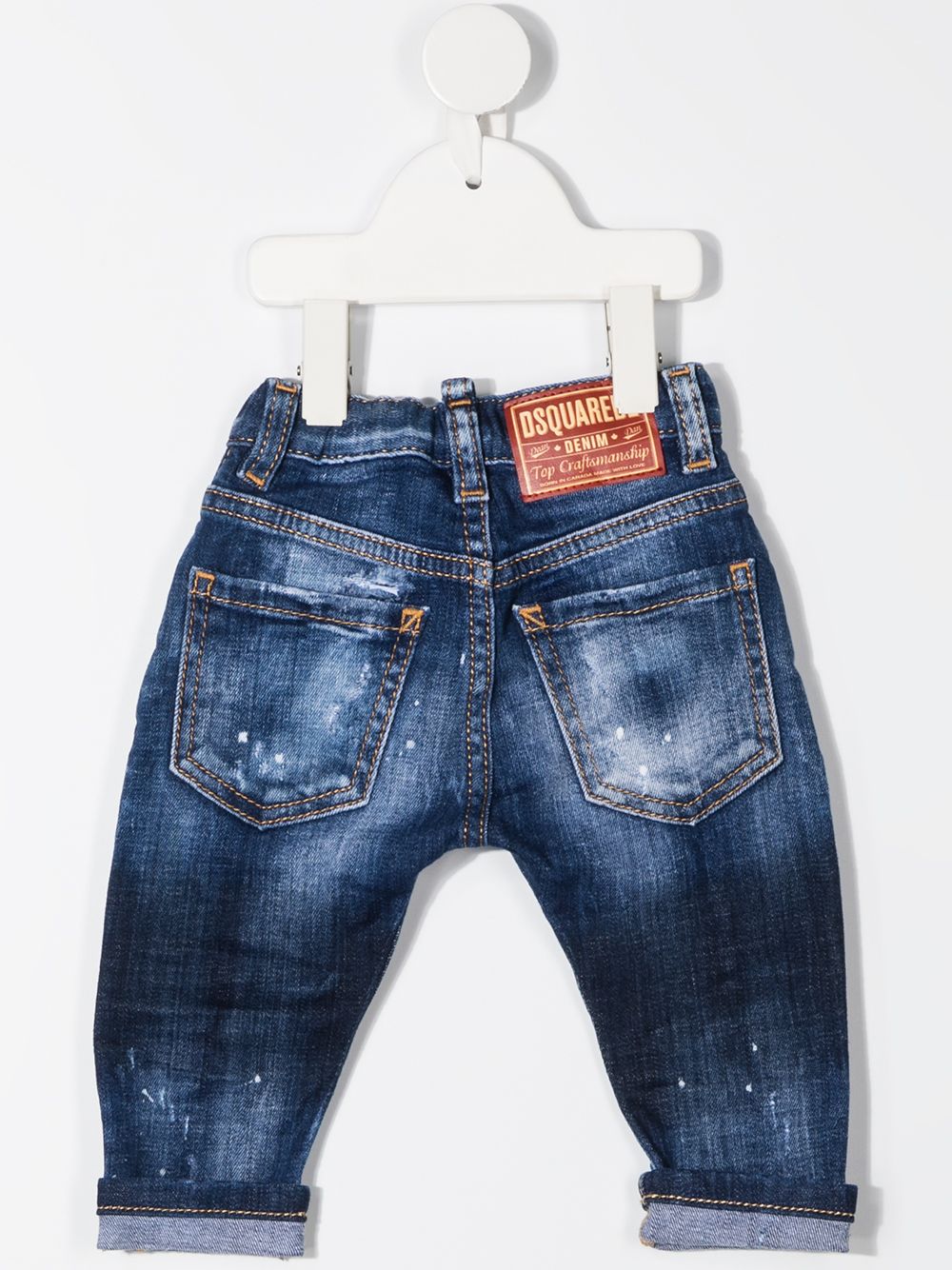 фото Dsquared2 kids джинсы с эффектом потертости