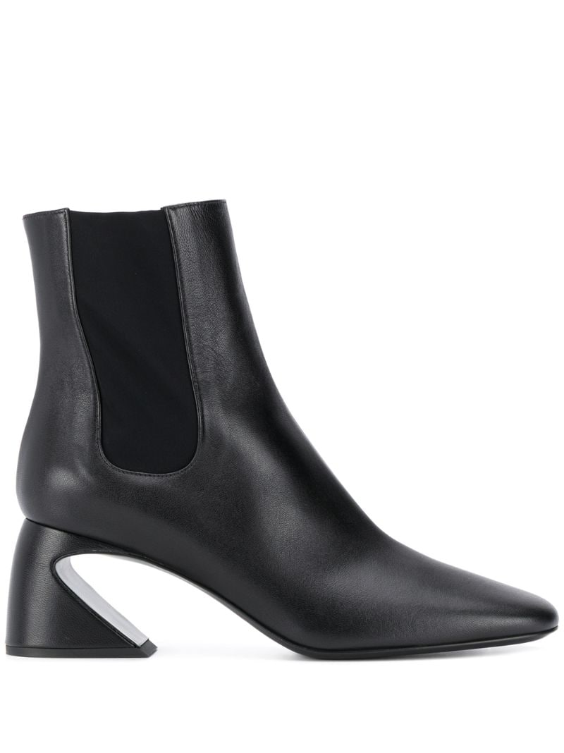 Jil Sander 70mm Sculpted Heel Boots In Black