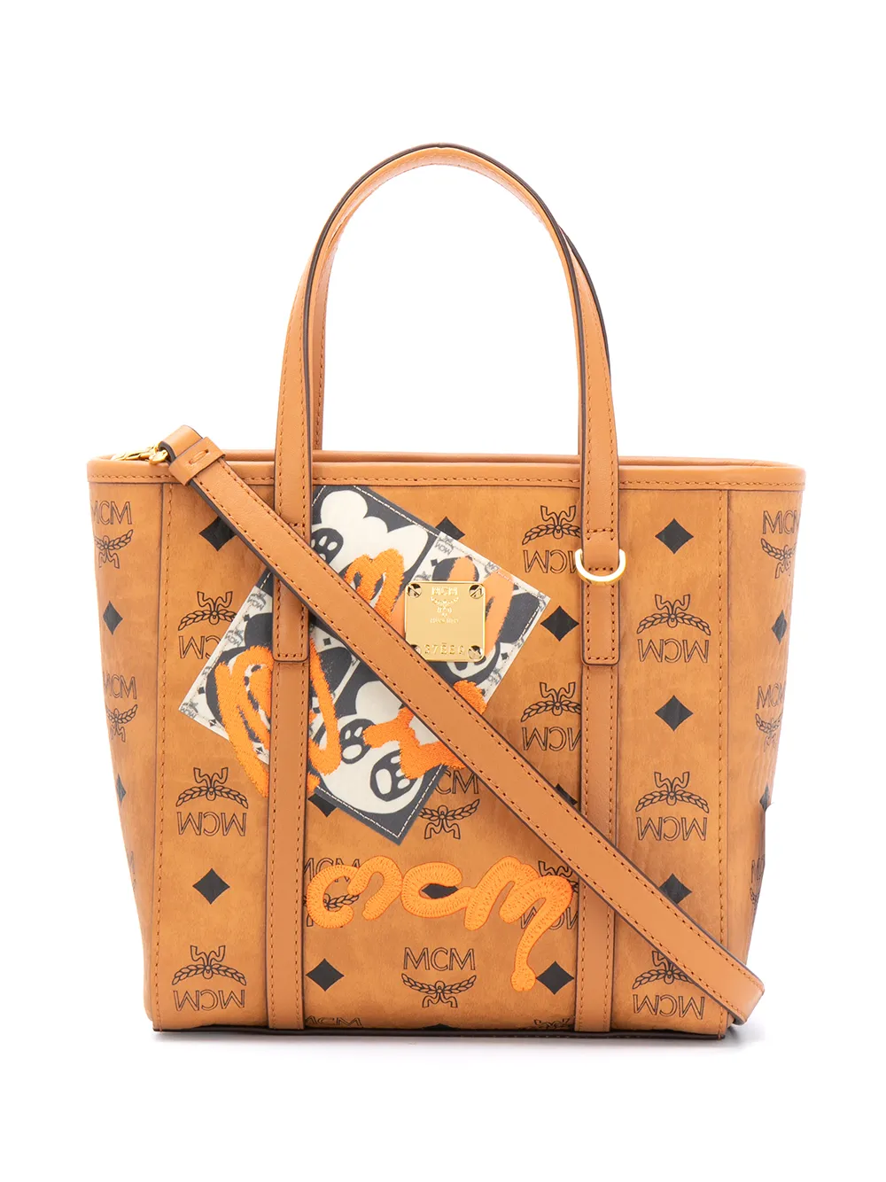 mcm mini shopper bag