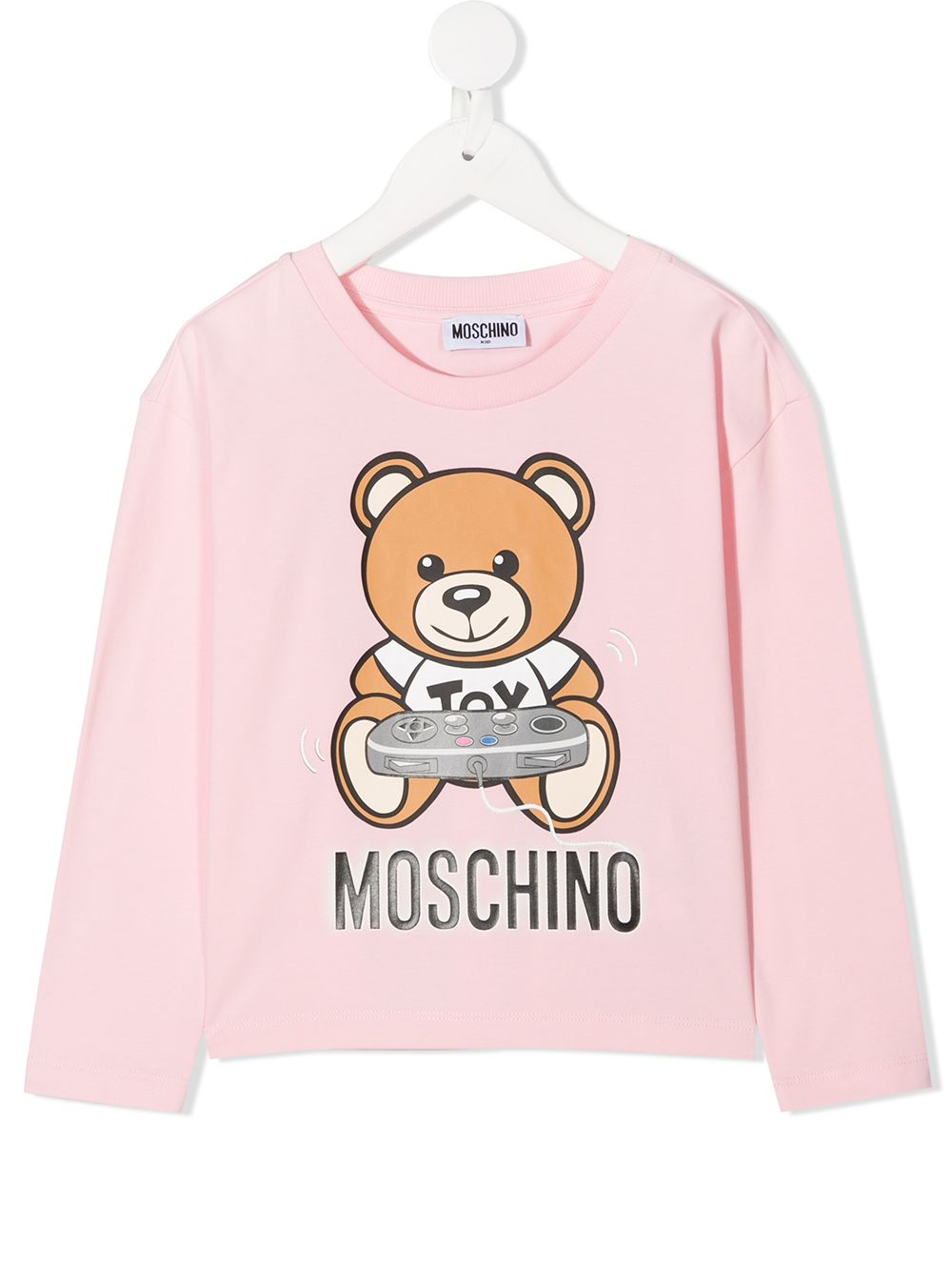 фото Moschino kids футболка с принтом