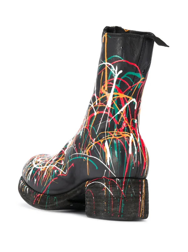 margiela paint splatter boots