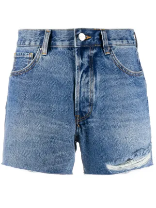 ANINE BING Gina ripped denim shorts 