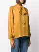 ANINE BING crocodile-print silk blouse