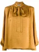 Image 1 of ANINE BING crocodile-print silk blouse
