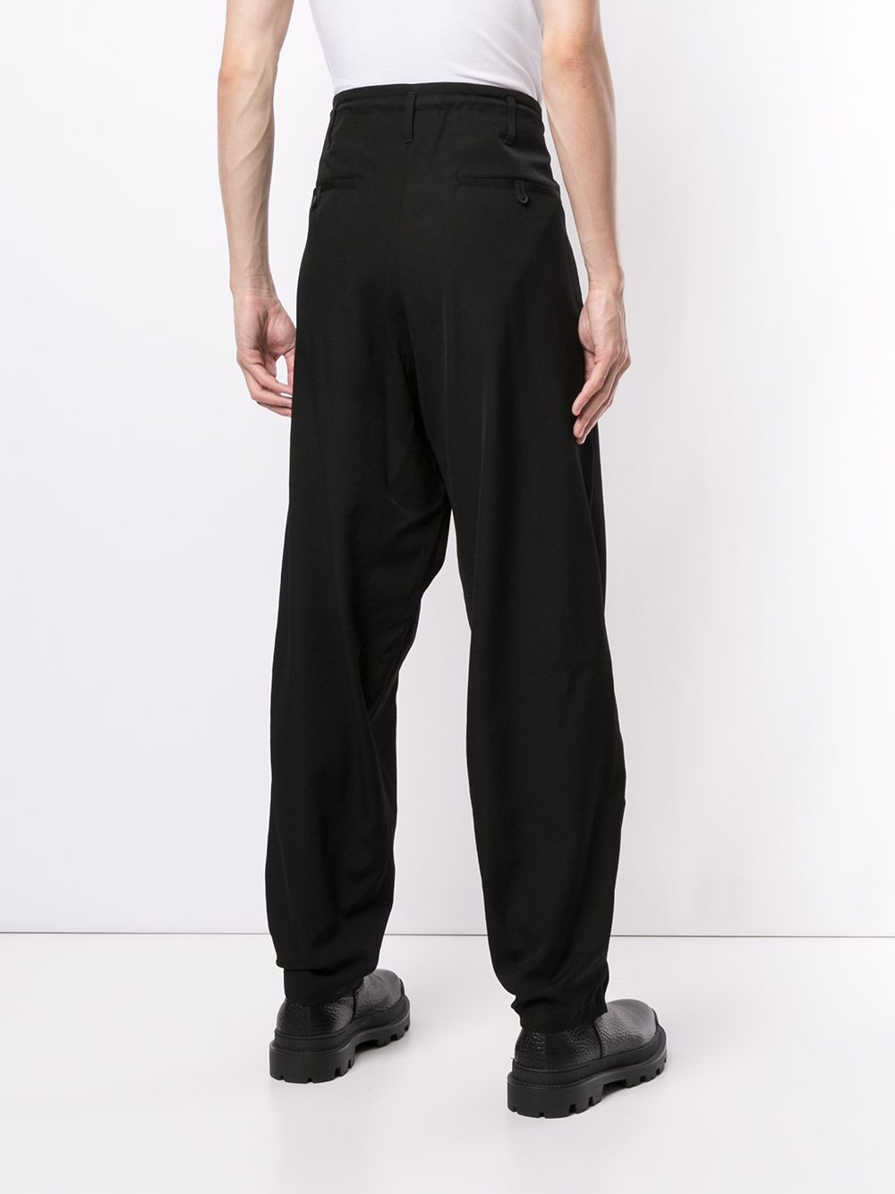 Yohji Yamamoto Oversized Tapered Trousers - Farfetch