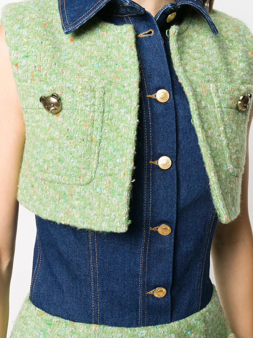 Moschino Schmales Kleid mit Kontrasteinsatz | Image 5