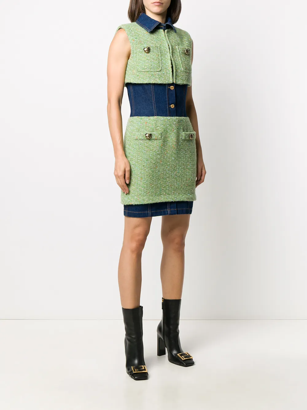 Moschino Schmales Kleid mit Kontrasteinsatz | Kleider | Image 3