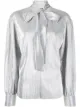 Image 1 of MSGM shiny pussybow shirt
