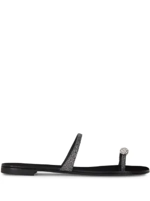 giuseppe zanotti leopard bow slide sandals