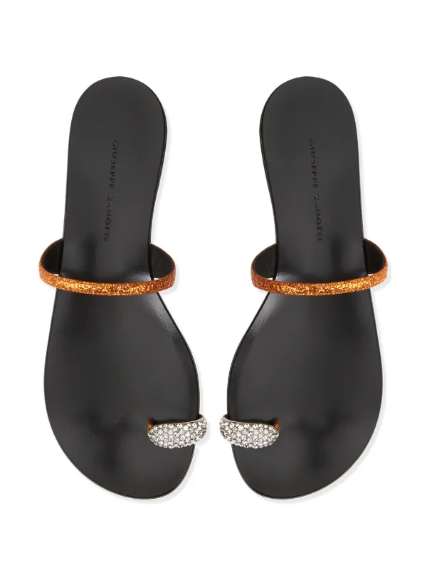 Giuseppe Zanotti Ring Toe Strap Sandals | Gold | FARFETCH