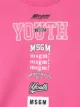 Msgm Kids logo print round neck sweatshirt
