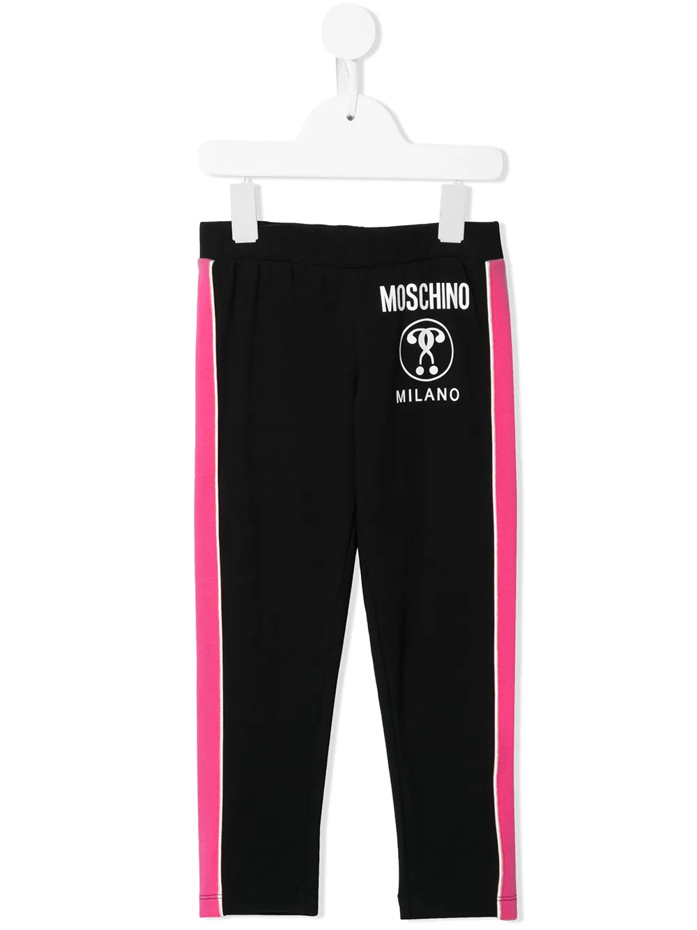 Image 1 of Moschino Kids Double question mark-print cotton leggings