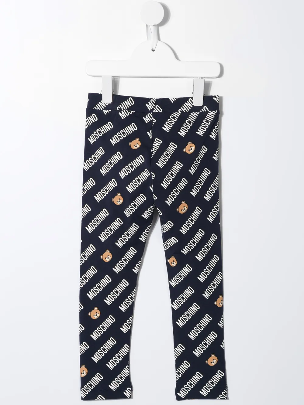 Image 2 of Moschino Kids logo-print cotton leggings