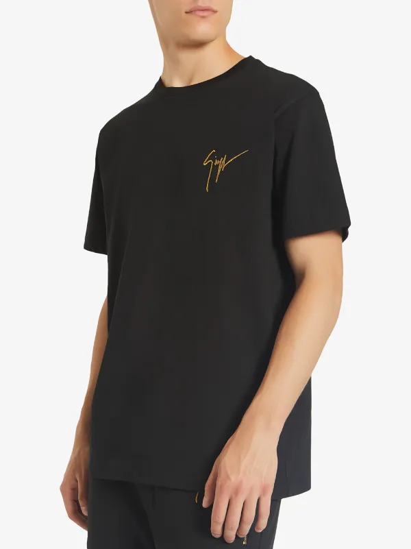 Giuseppe Zanotti Logo Embroidered T-shirt - Farfetch