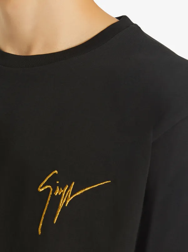 Giuseppe Zanotti Logo Embroidered T-shirt - Farfetch