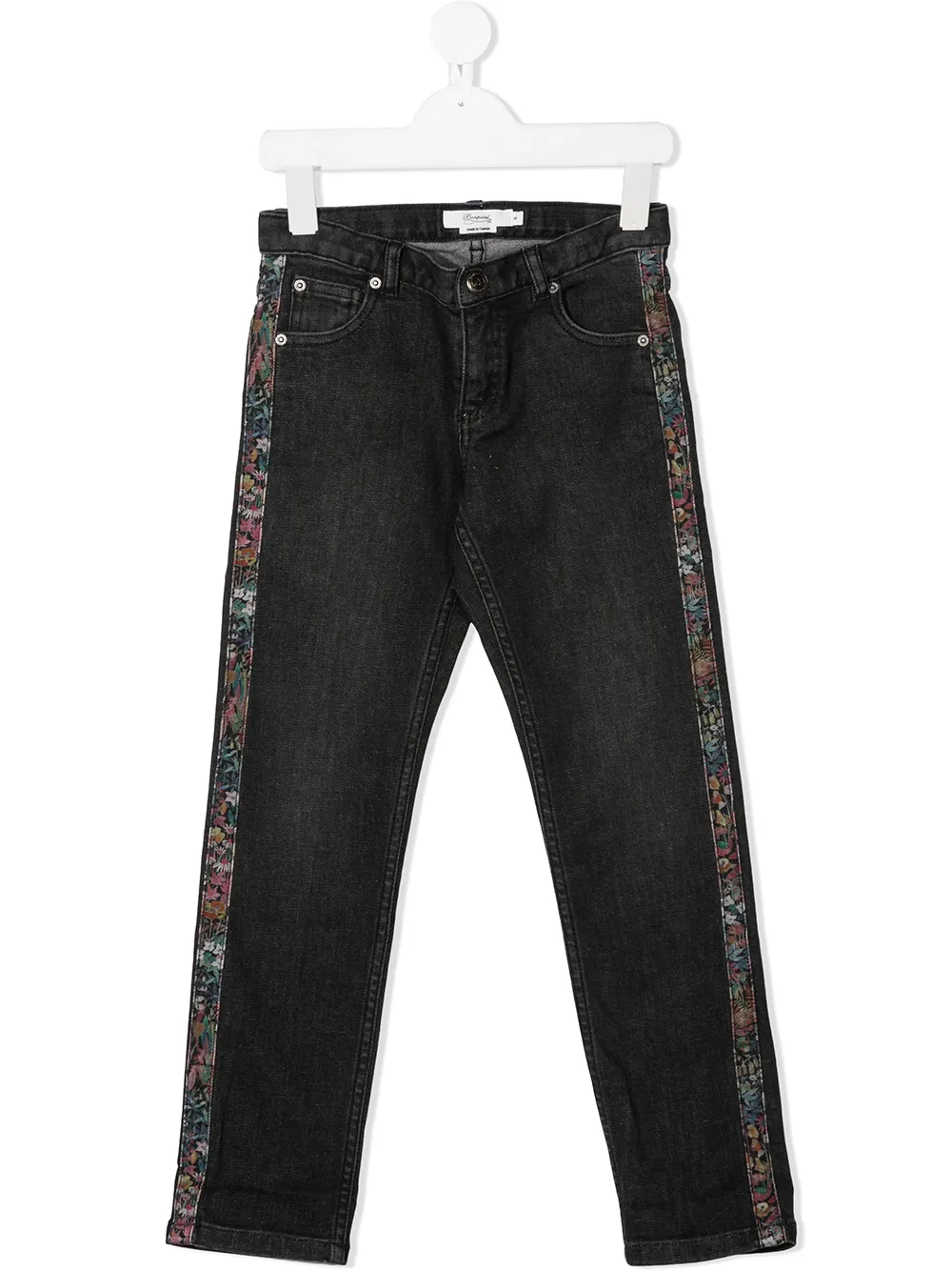 

Bonpoint side-panel straight-leg jeans - Negro