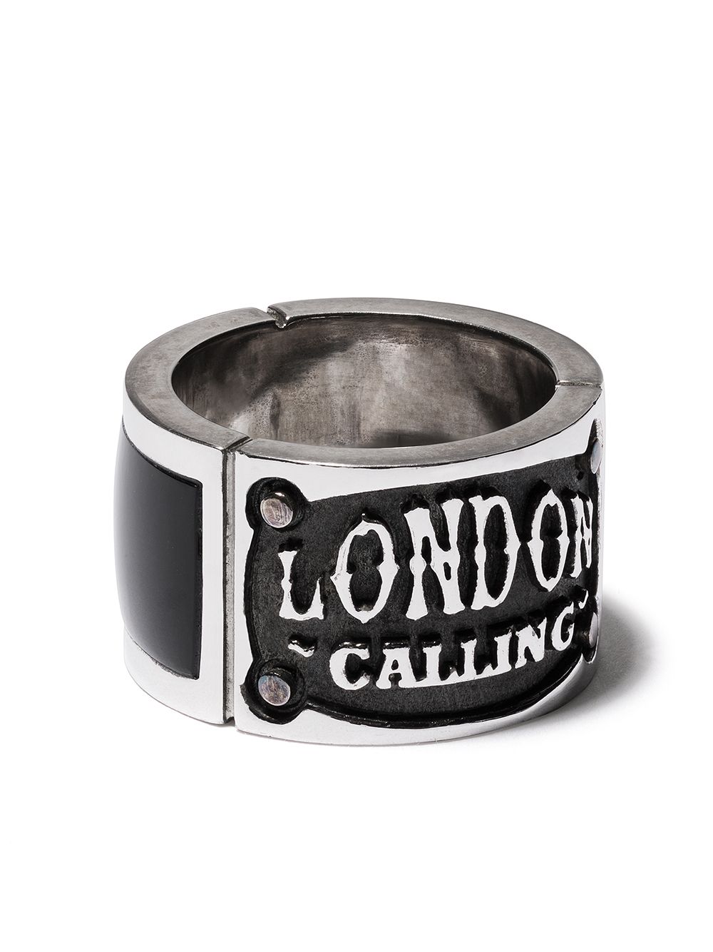 фото Stephen webster кольцо london calling с ониксом и эмалью