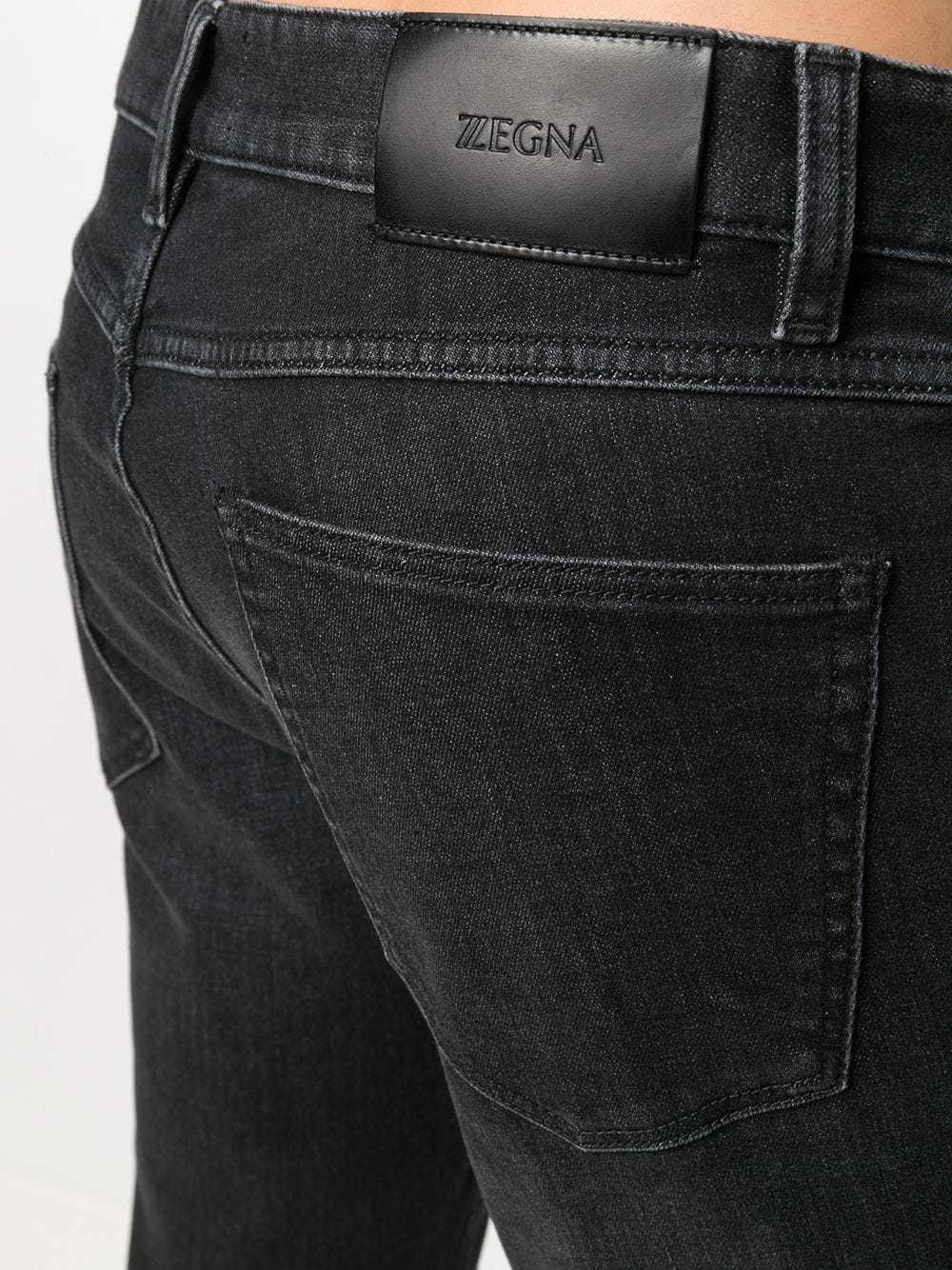 фото Z zegna узкие джинсы с эффектом потертости