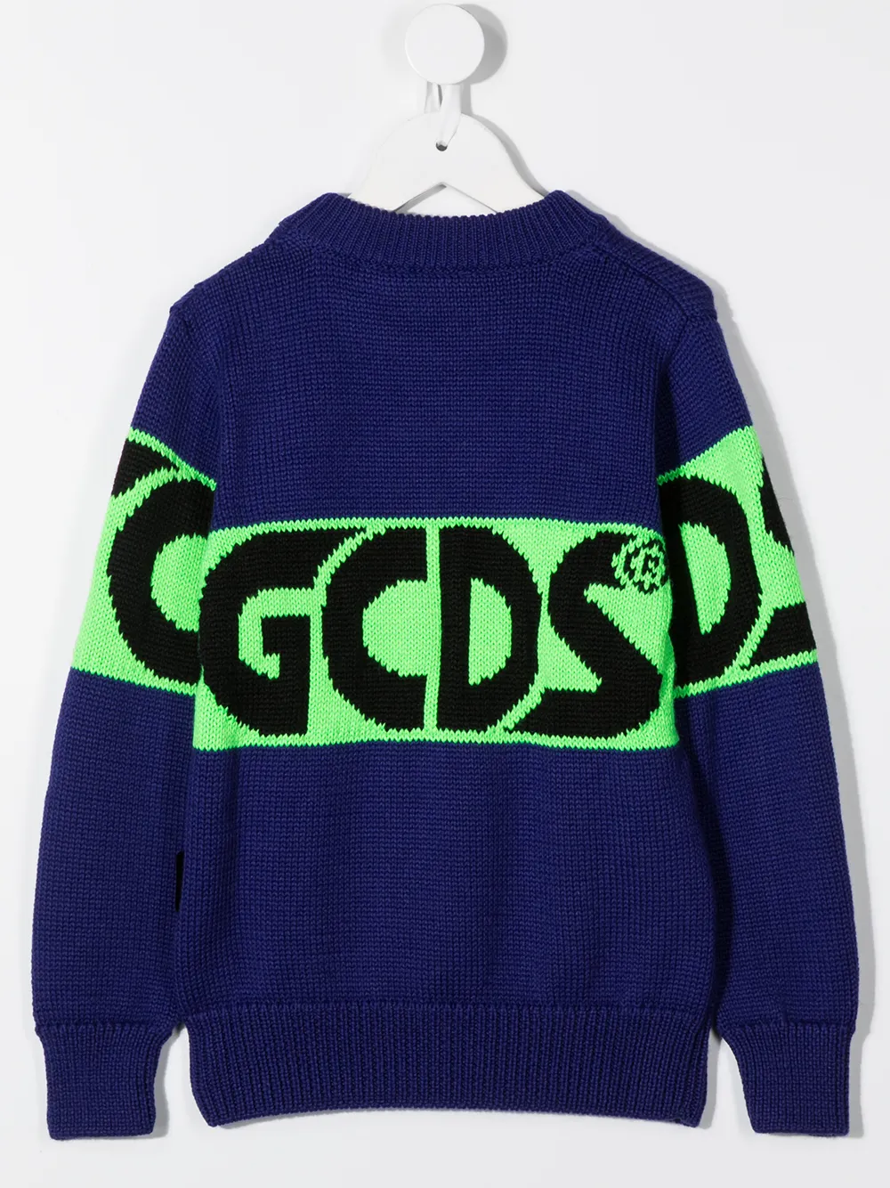  Gcds Kids Gestrickter Pullover Mit Logo   Blau 