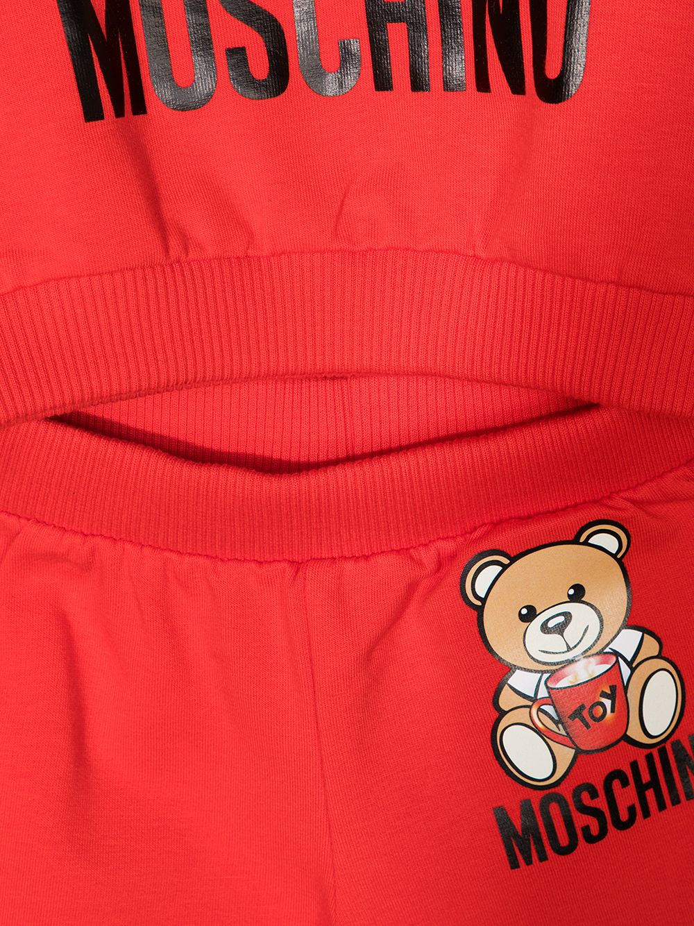 фото Moschino kids спортивный костюм с принтом teddy bear