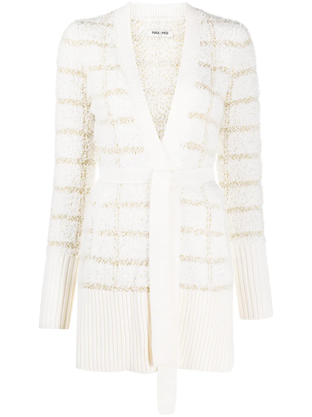 Gad tie-waist check cardigan