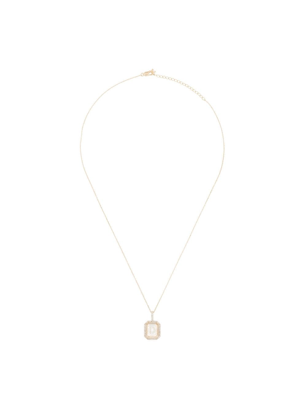 14kt yellow gold D diamond necklace