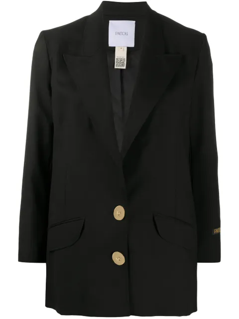 Patou jewel-button wool blazer