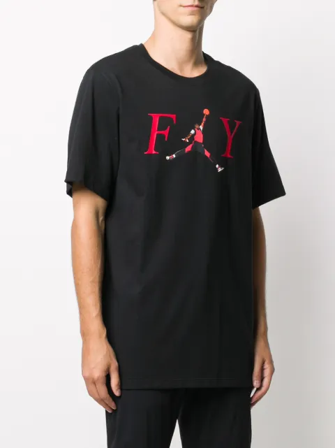 Shop black Jordan FY T-shirt with 
