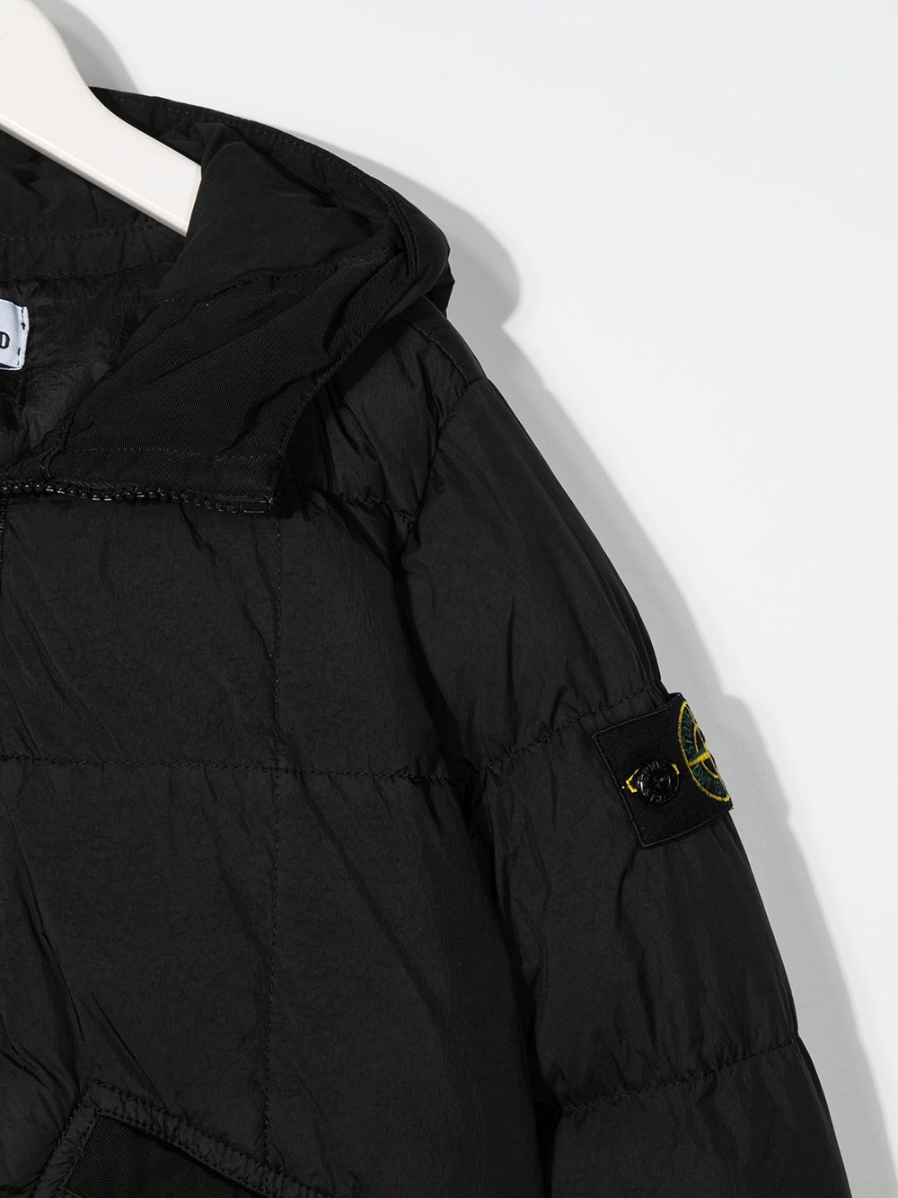 фото Stone island junior пуховик с нашивкой-логотипом