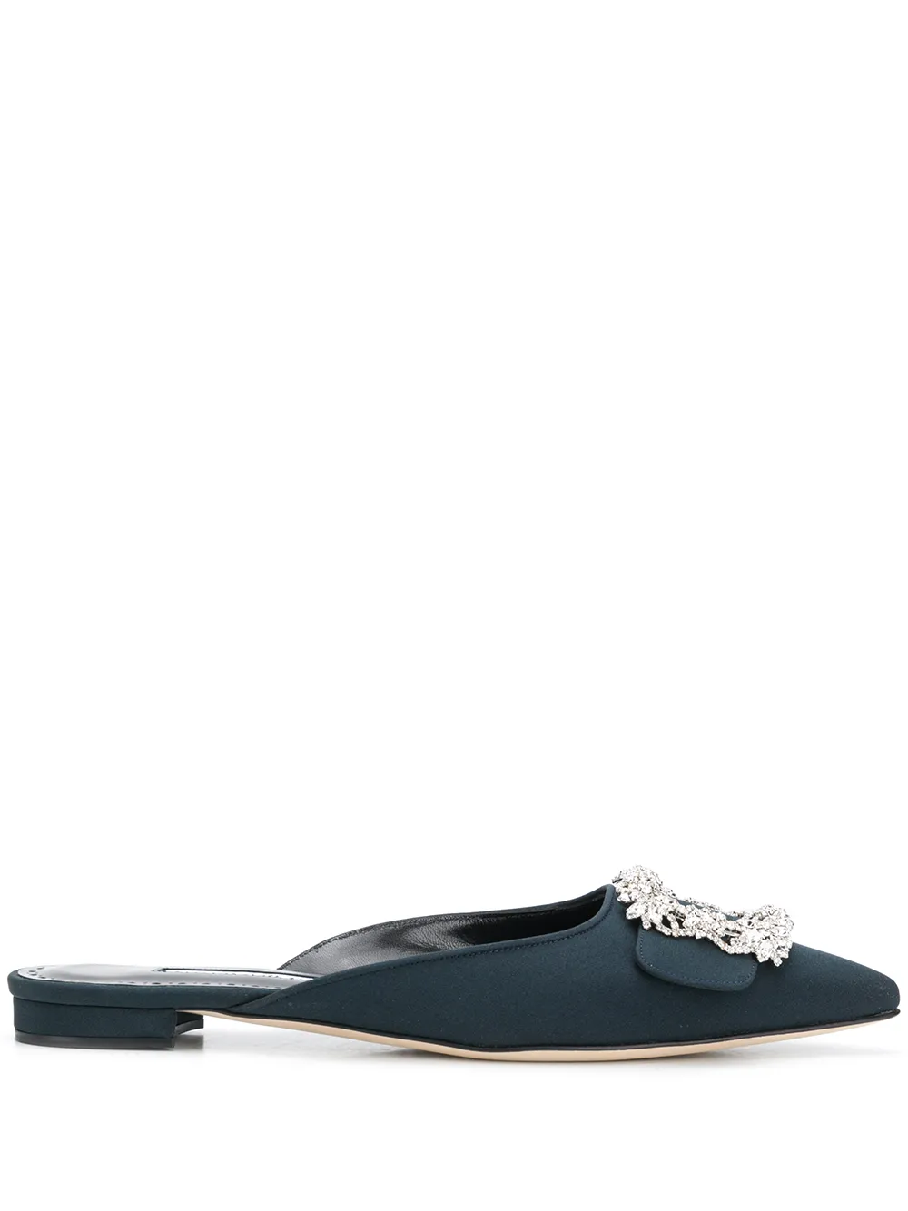 

Manolo Blahnik Maysale jewel buckle mules - Blue