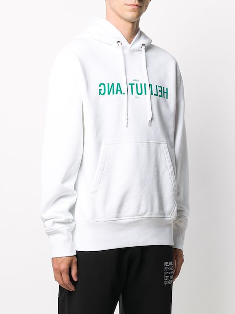 helmut lang white moletom com capuz
