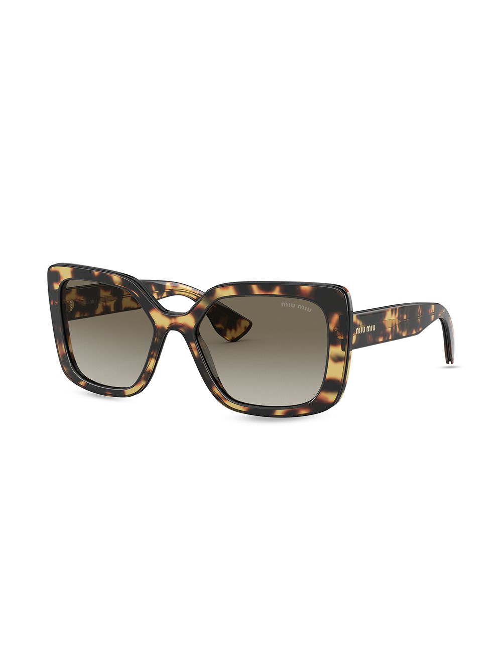 Miu Miu Eyewear Zonnebril met schildpadschild design - Bruin