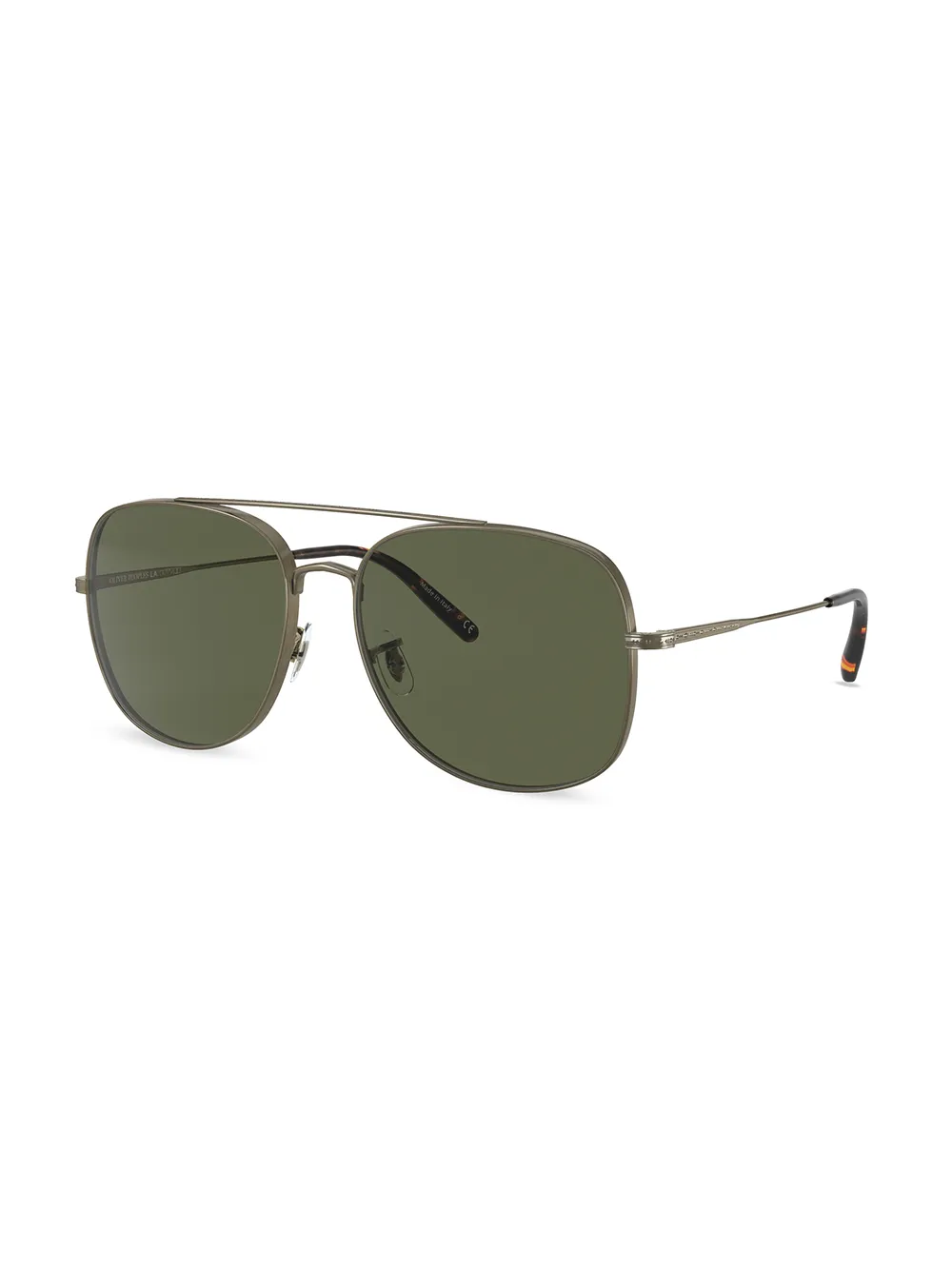 Oliver Peoples Zonnebril met piloten montuur Geel