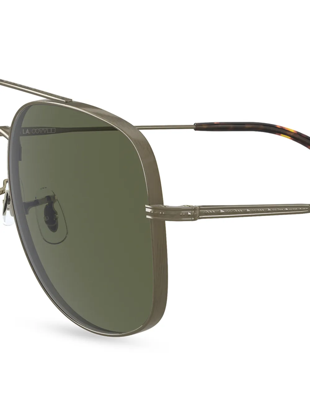 Oliver Peoples Zonnebril met piloten montuur Geel